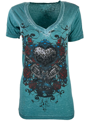 Sinful By Affliction Women's T-shirt Heirloom   =