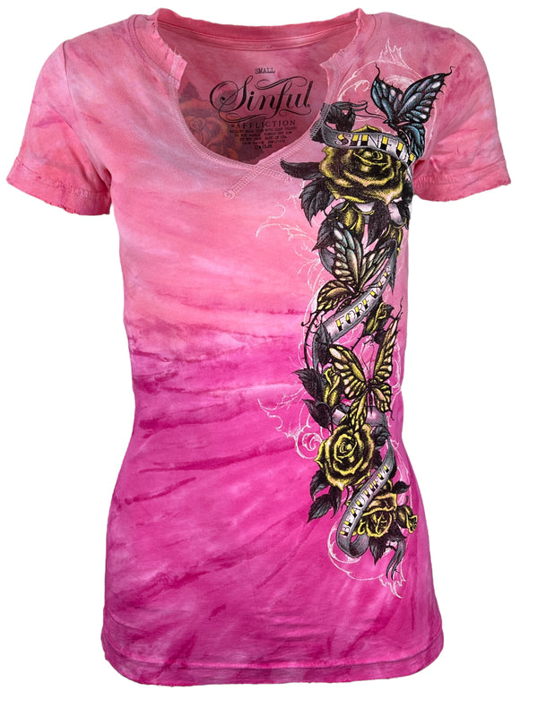 Sinful By Affliction Women's T-shirt Patterns  =