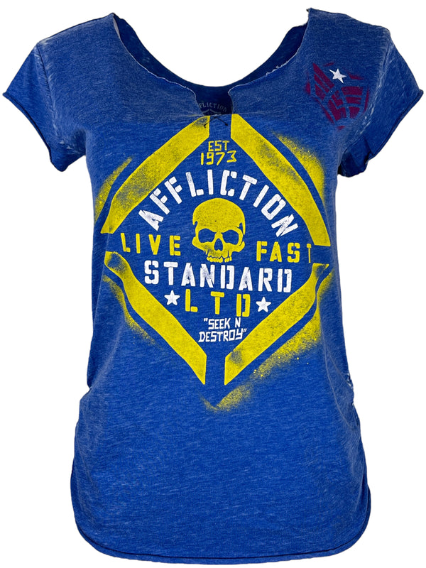 Affliction Women's T-shirt Wild Night =