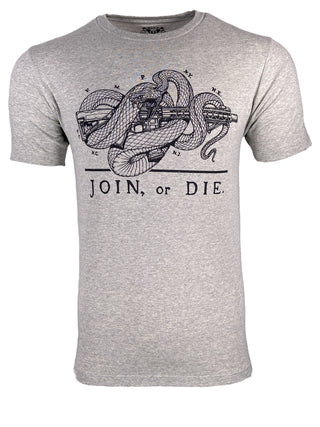 Howitzer Style Men's T-Shirt Join Or Die Military Grunt MFG