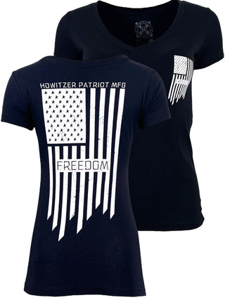 Howitzer Style Women's T-Shirt Sharp Flag Military Grunt MFG