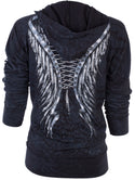 Affliction Women's Zip Up Hoodie Jacket Michell   =