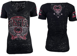 Sinful By Affliction Women's T-shirt Team Spirit