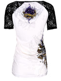 Sinful by Affliction Women's T-shirt Herbal =
