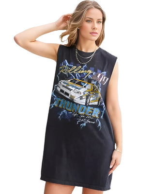 American Highway Women's T-shirt Thunder Muscle Tank Dress ^^^