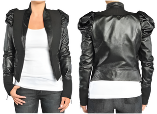 Affliction Women's Leather Jacket Micah