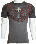 ARCHAIC by AFFLICTION Charcoal ABINGDON Short Sleeve Slim Fit Y2K T-shirt