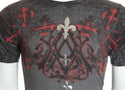 ARCHAIC by AFFLICTION Charcoal ABINGDON Short Sleeve Slim Fit Y2K T-shirt