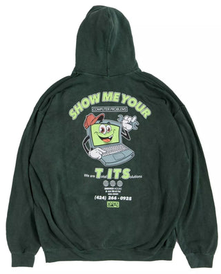 Open 925 Men's Hoodie Total IT Solutions Green Dye Hoodie Unisex