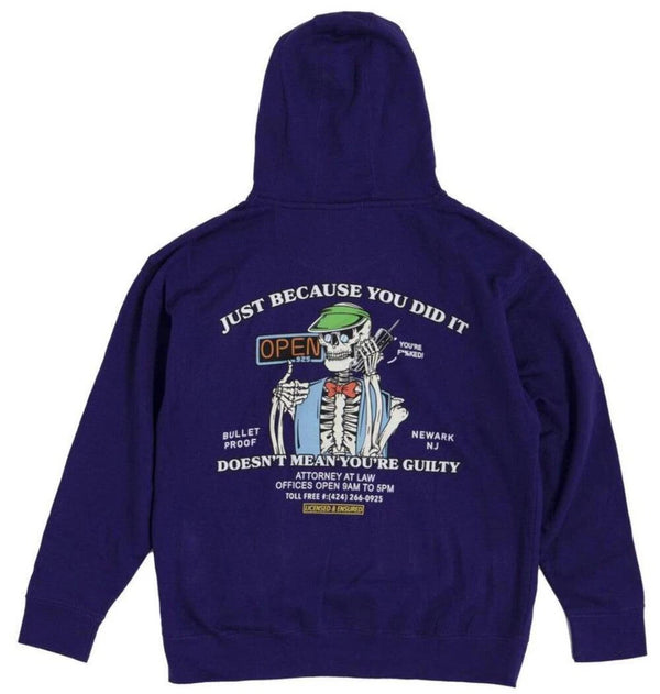 Open 925 Men's Hoodie Bullet Proof Hoodie Purple Unisex