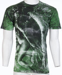 $62 AFFLICTION Green LUCINDA ANGEL Short Sleeve Slim Fit Y2K T-shirt NWT ++