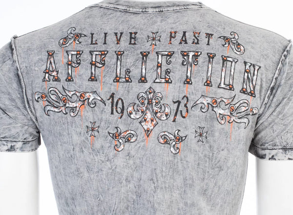 AFFLICTION American Customs IROQUOIS Short Sleeve Slim Fit REVERSIBLE T-shirt ++