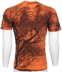 $62 AFFLICTION Orange GRAVE ANGEL Short Sleeve Slim Fit Y2K T-shirt NWT ++