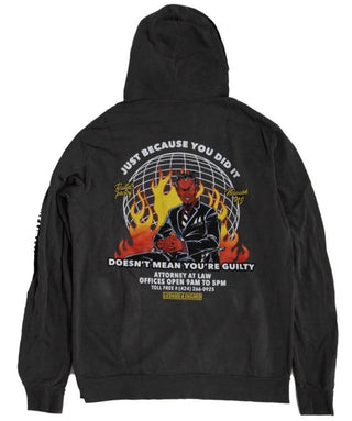 Open 925 Men's Hoodie Guilty Sins Hoodie Pigment Dye Black Unisex