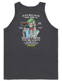 Open 925 Men's Tank Bullet Proof Tank Top Charcoal Unisex