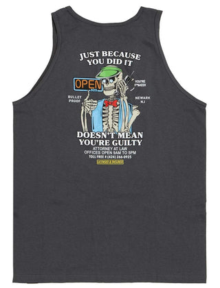 Open 925 Men's Tank Bullet Proof Tank Top Charcoal Unisex
