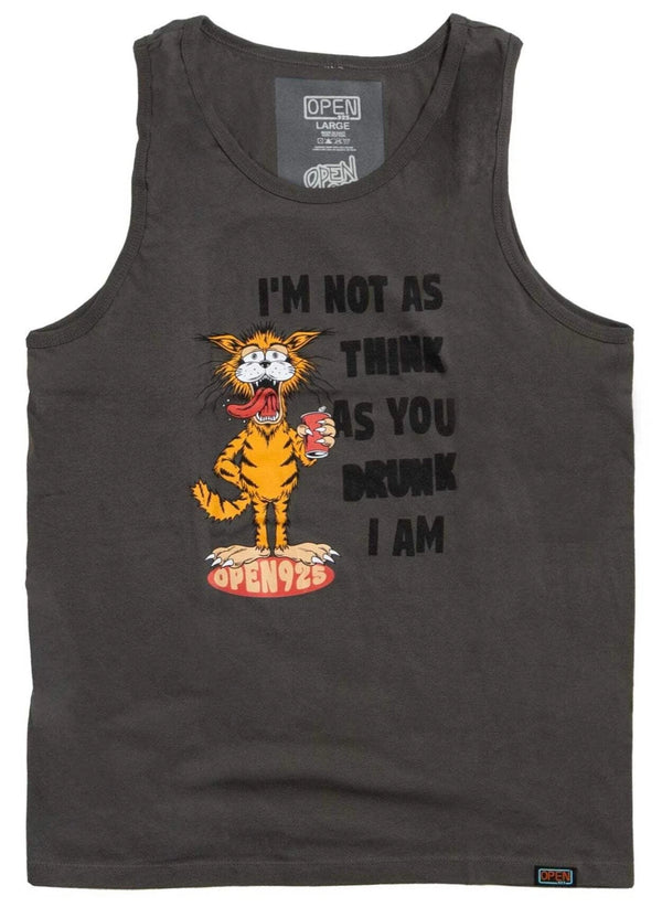 Open 925 Men's Tank Drunk I Am Grey Tank Top Unisex