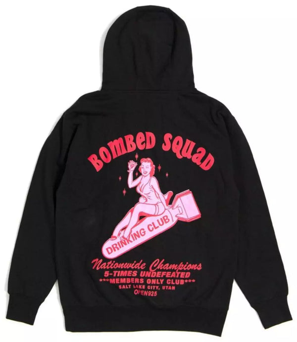 Open 925 Men's Hoodie Bombed Squad Hoodie Black Unisex