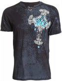 ARCHAIC by AFFLICTION Black MAUSOLEUM Short Sleeve Slim Fit Y2K T-shirt NWT