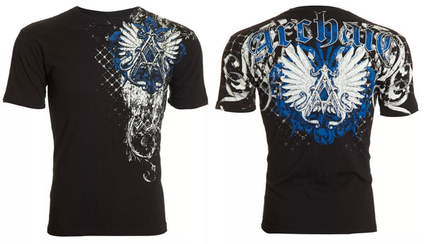 ARCHAIC by AFFLICTION Black HEAVYWEIGHT Short Sleeve Slim Fit Y2K T-shirt NWT