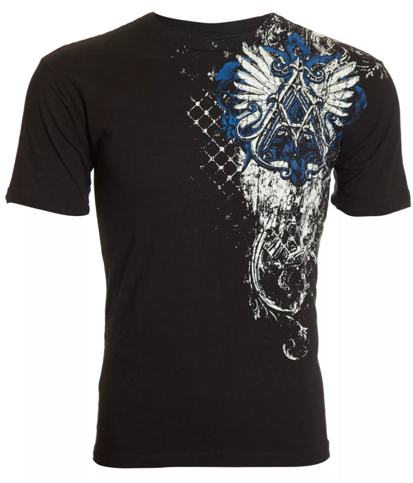 ARCHAIC by AFFLICTION Black HEAVYWEIGHT Short Sleeve Slim Fit Y2K T-shirt NWT