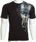 ARCHAIC by AFFLICTION Black HEAVYWEIGHT Short Sleeve Slim Fit Y2K T-shirt NWT