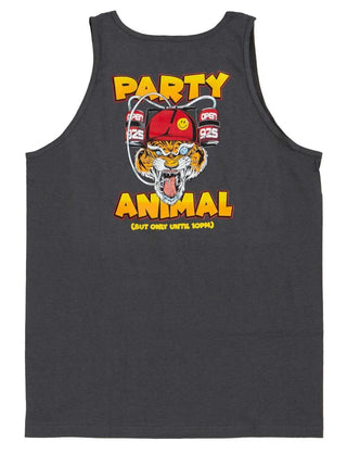 Open 925 Men's Tank Top Party Animal Tank Top Charcoal Unisex