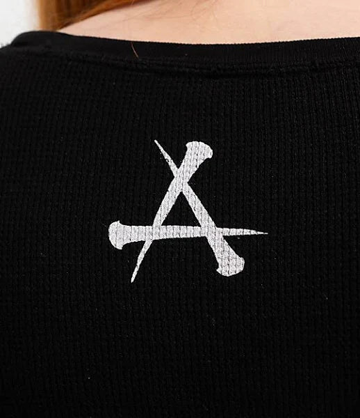 Affliction Women's Thermal Long Sleeve Shirt Aguilas