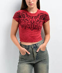 Affliction Women's T-shirt Winged Up