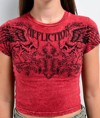 Affliction Women's T-shirt Winged Up