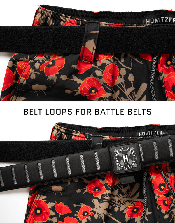 Howitzer Men's Boardshort Otte Poppies Of War Hybrid Short