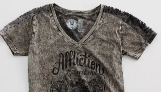 Affliction Women's T-shirt American Customs Iron Rider