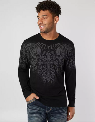 Affliction Men's T-shirt Evil Eyes