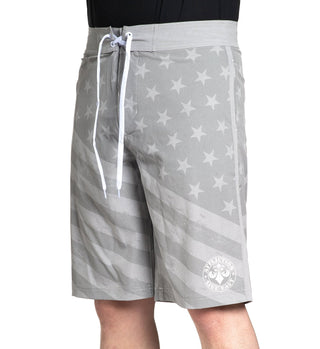 Affliction Men's Boardshorts JUSTICE Biker Grey