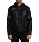 AFFLICTION Fuax Leather CONTEMPT Men's JACKET Black