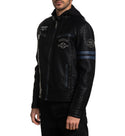 AFFLICTION Fuax Leather CONTEMPT Men's JACKET Black