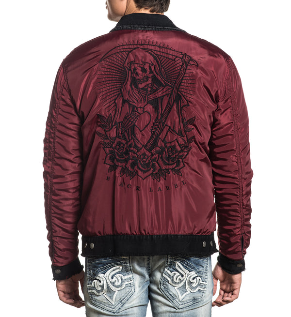 AFFLICTION GRIDLOCK Men's Reversible JACKET Black