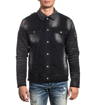 AFFLICTION GRIDLOCK Men's Reversible JACKET Black