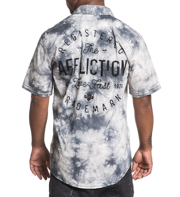 AFFLICTION FLYWHEEL Men's Button Down Shirt