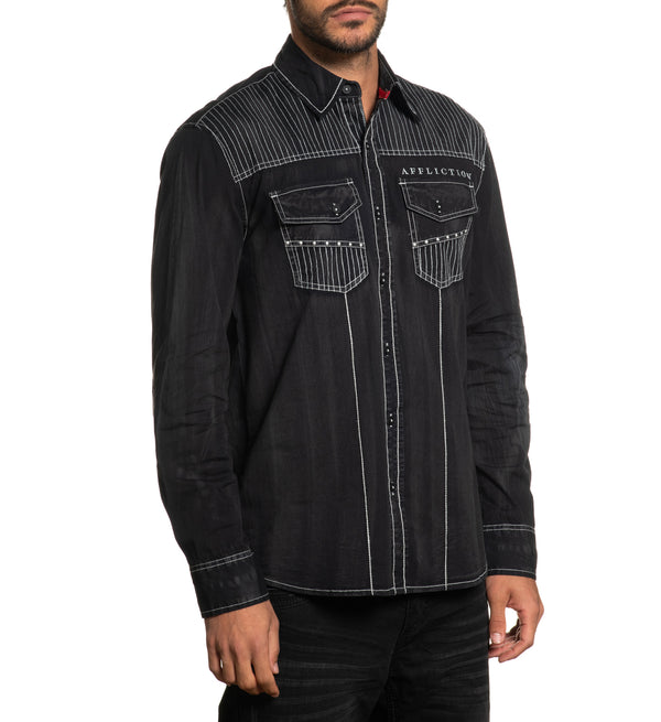 AFFLICTION COBRA Men's Button Down Shirt