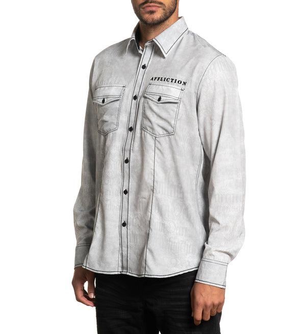 AFFLICTION TRIED AND TRUE Men's Button Down Shirt