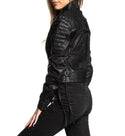 AFFLICTION Leather BLACKTAIL WOMEN'S JACKET Black