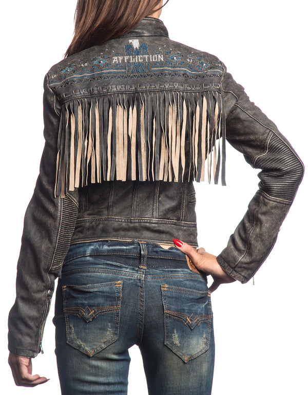 AFFLICTION Leather LOST LOVE Women's Jacket