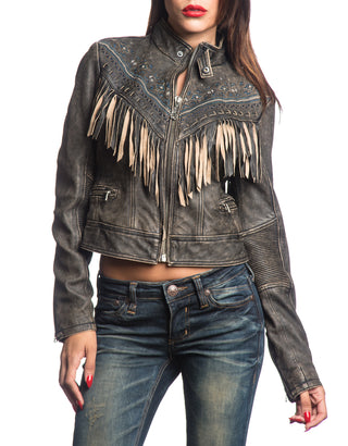 AFFLICTION Leather LOST LOVE Women's Jacket