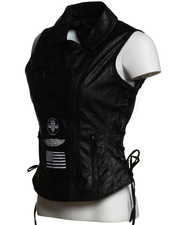 AFFLICTION CLUTCH VEST Women's Jacket Black