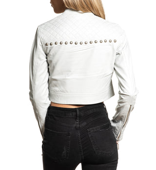 AFFLICTION L/S LAILA CROP Women's Jacket White