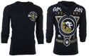 American Fighter Mens Long Sleeve Hoodie Massachusetts shirt Black  ^