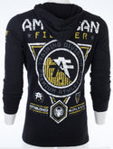 American Fighter Mens Long Sleeve Hoodie Massachusetts shirt Black  ^