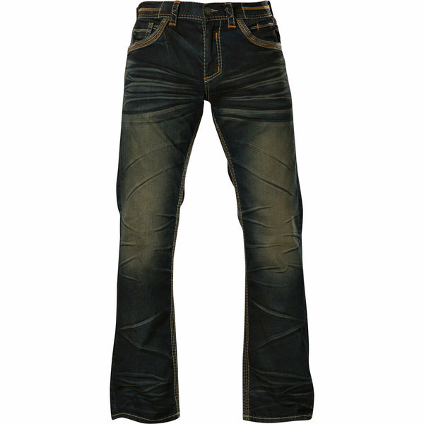 AFFLICTION BLAKE FLEUR SPAGO Men's Denim Jeans Black