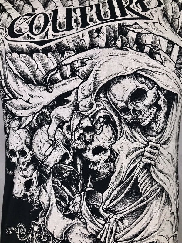 XTREME COUTURE by AFFLICTION Men's T-Shirt NEMESIS Skulls Biker Black S-5XL